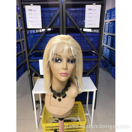 Wholesale Brazilian 613 Bob Human Hair Lace Front Hair Wigs 13*4 100% Virgin Human 613 Short Lace Wig